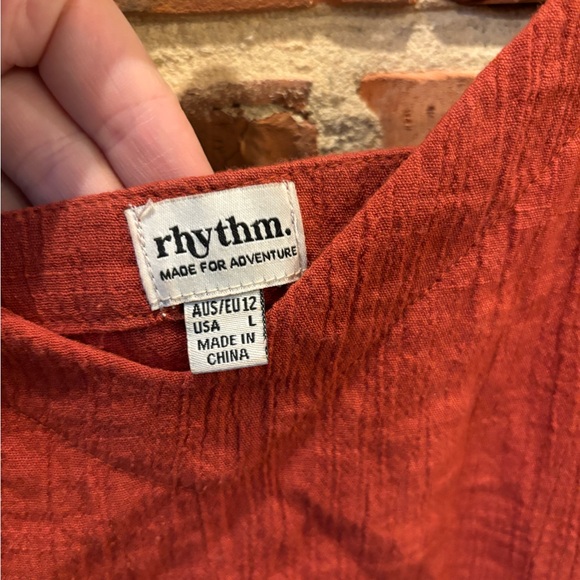 Beachy Crinkle Dress in Teracotta Color - Picture 2 of 6